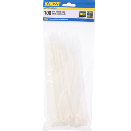 Lidhese pvc te zeza, 100 copë4.8x200mm
