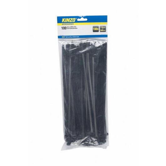 Lidhëse pvc të zeza, 100 copë 7.5x300mm